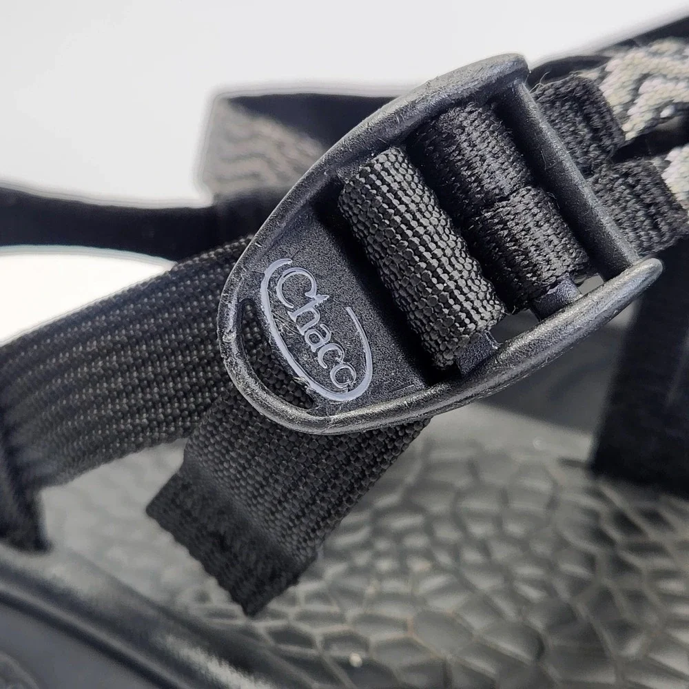 Chaco Updraft EcoTread X2 Sandals Womens Size 9 Black Gray Waves Hiking Trail
